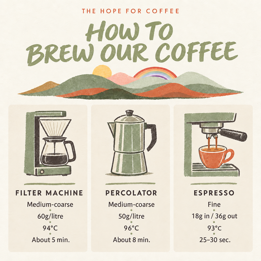 Revised brew-method visual with “Our Coffee” heading